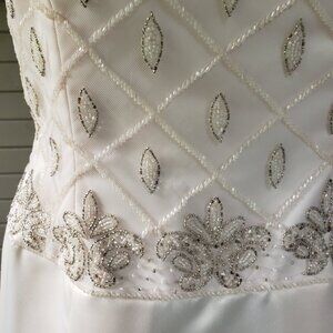 Vintage Bob Mackie Boutique Beaded Shell Pink Gown Dress Women's 10